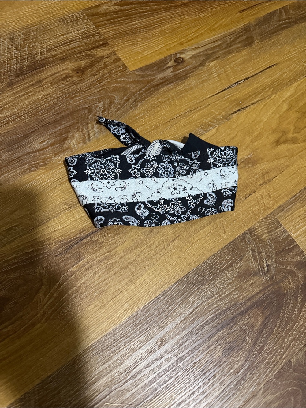 Black & White Paisley Bandana Headband